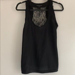 Silk and lace tank top
